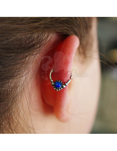 Anneau en argent 925 & opale synthétique