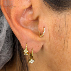 Anneau articulé en or jaune 18 carats & Diamants 2