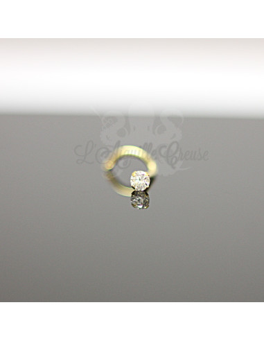 Stud Or jaune 18 carats & Zircon rond de 2.5 mm