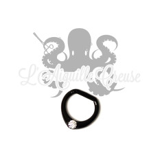 Clickers de septum en acier chirurgical anodisé noir 2