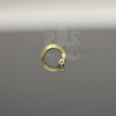 Stud Or jaune 18 carats & Zircon rond de 1.5 mm