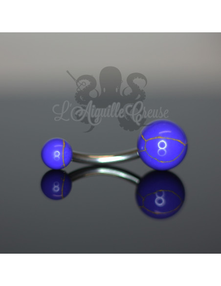 Bijou de nombril en Lapis Lazuli synthétique