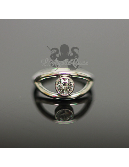 Anneau segmenté strassé, ouverture facile