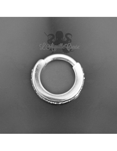 Anneau segmenté strassé, ouverture facile