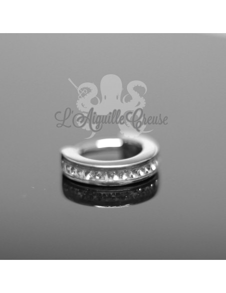 Anneau segmenté strassé, ouverture facile