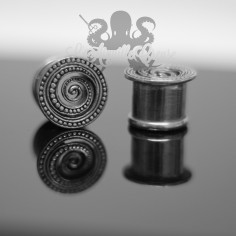 Plug en Bronze blanc Spirale