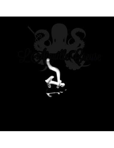 Stud en Argent 925 Ancre marine