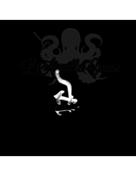 Stud en Argent 925 Ancre marine