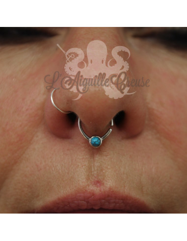 Anneau en argent 925 et turquoise