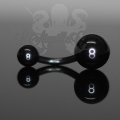 Bijou de nombril billes pvd noir 2