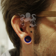 Paire de tunnels Gorilla Glass Bleu foncé 2