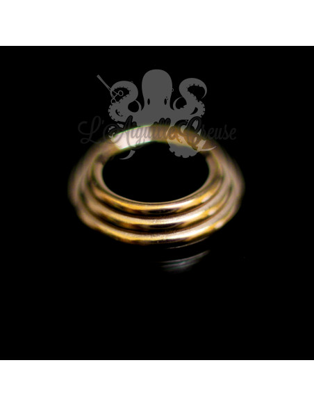 Anneau plaqué or segmenté, ouverture facile