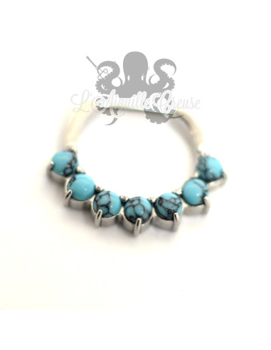 Clickers en acier chirurgical 316L et turquoise