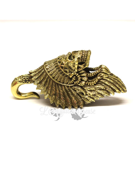 Poids en bronze crâne d'indien