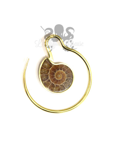 Paire de poids en bronze fossiles d'Ammonites