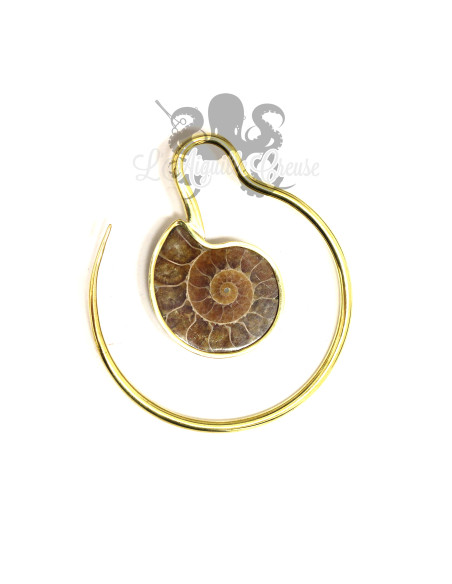 Paire de poids en bronze fossiles d'Ammonites