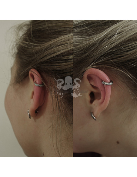 Anneau segmenté strassé, ouverture facile