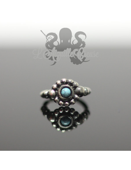 Anneau de narine en argent 925 & pierre fine