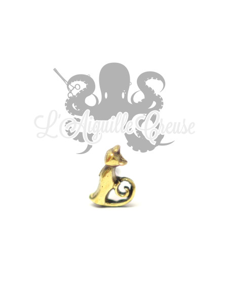 Accessoire en bronze Chat clipable