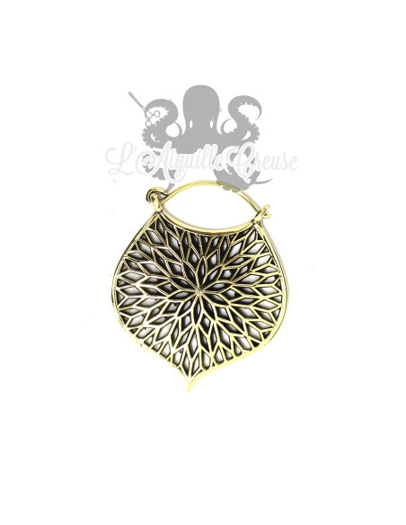 Paire de boucles d'oreilles en bronze Fleur de vie