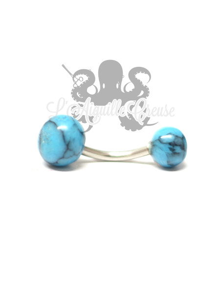 Bijou de nombril en Turquoise