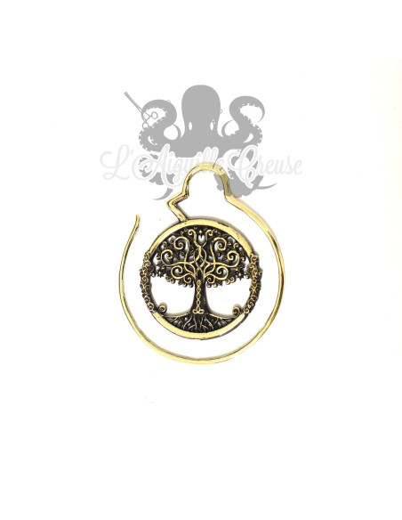 Boucle d'oreille / Accessoire pour tunnel Yggdrasil, en Bronze