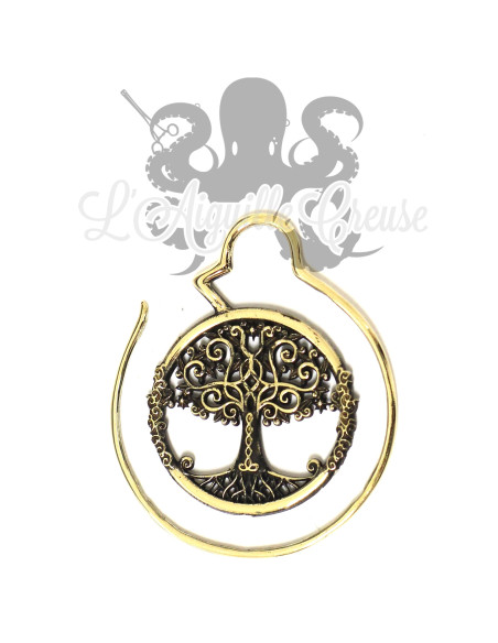 Boucle d'oreille / Accessoire pour tunnel Yggdrasil, en Bronze