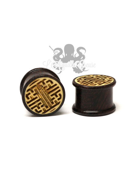 Plug Labyrinthe en bois doré