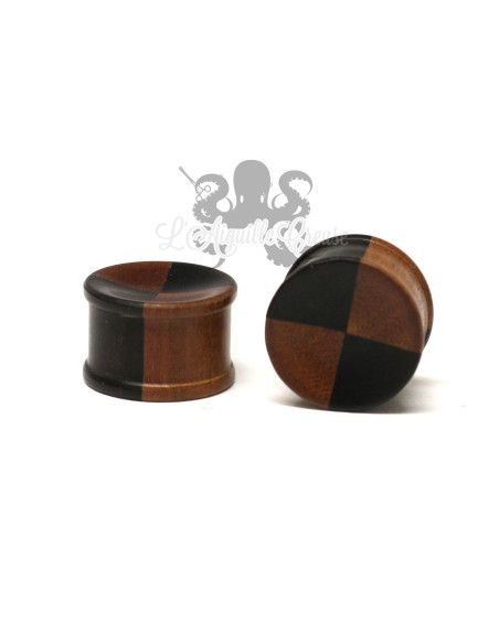 Plug en bois bicolore Arang / Sawo