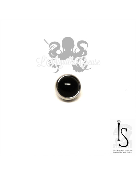 Cabochon en titane & pierres fines IS pour 1.2 mm