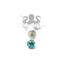 Bijou de labret Swarovski - L'Aiguille Creuse - Body Piercing