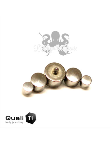 Accessoire QualiTi en titane & 5 zircons - pour 1.2 mm