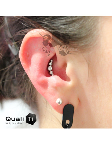 Accessoire QualiTi en titane & 5 zircons - pour 1.2 mm