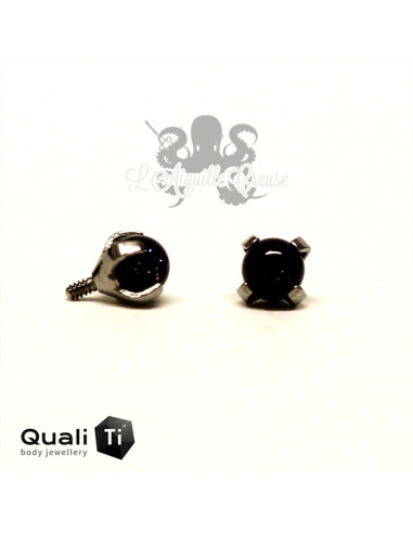 Accessoire QualiTi en titane & goldstone de 3 mm , pour 1.2 mm