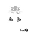 Accessoire QualiTi en titane & Mini trio de zircons - pour 1.2 mm