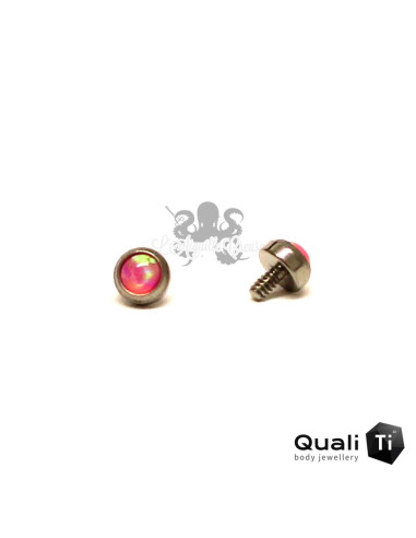 Cabochon d'opale synthétique de 2.5 mm QualiTi en titane - pour 1.2 mm