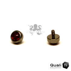 Cabochon d'opale synthétique de 3 mm QualiTi en titane - pour 1.2 mm
