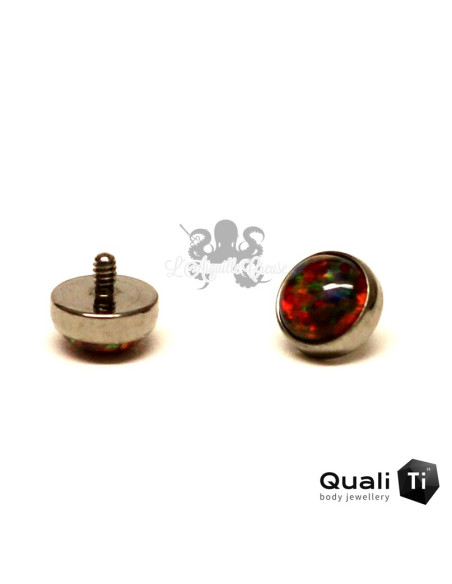 Cabochon d'opale synthétique de 4 mm QualiTi en titane - pour 1.2 mm