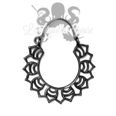 Paire de boucles d'oreilles en argent 925 et bronze gun metal