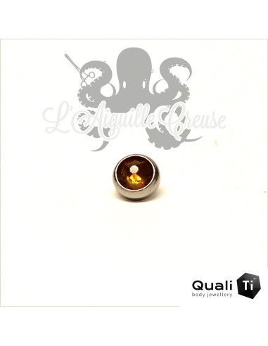 Accessoire QualiTi en zircon topaz et titane - pour 1.2 mm