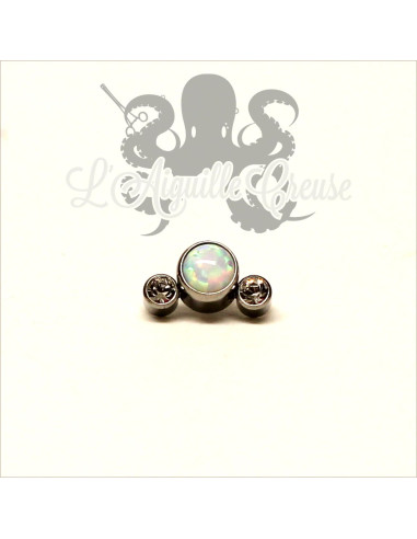 Accessoire Opale & Zircon en titane - pour 1.2 mm