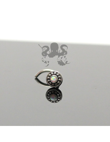 Stud de narine oriental & opale synthétique en acier chirurgical 316L