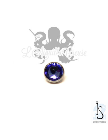 Cabochon en titane & swarovski IS pour 1.2 mm