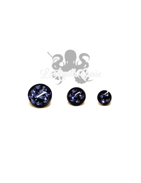 Accessoire Swarovski en titane pvd noir - pour 1.6 mm