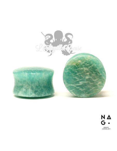 Paire de plugs en Amazonite - NAGABodyJewelry
