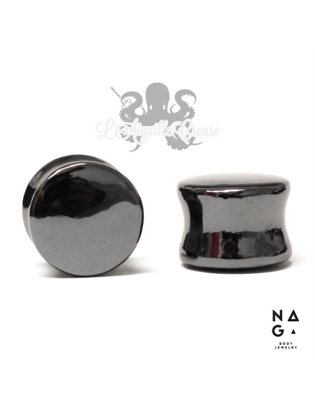 Paire de plugs en Hématite - NAGABodyJewelry