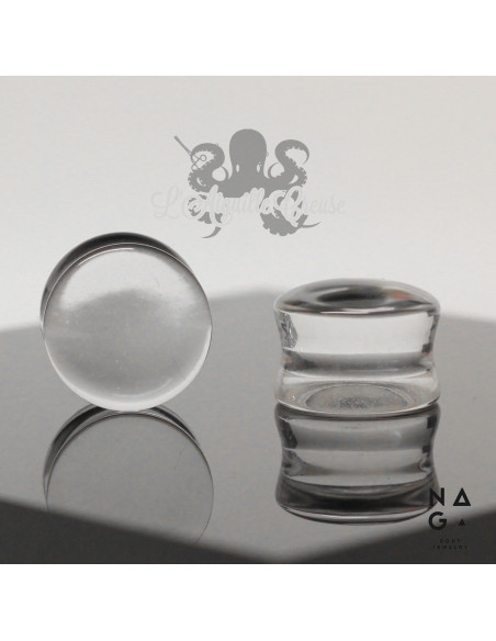 Paire de plugs en Top Cristal Quartz - NAGABodyJewelry