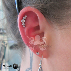 Accessoire QualiTi en titane & 5 zircons - pour 1 ou 1.2 mm 2