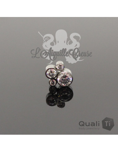 Accessoire QualiTi en titane & zircons - pour 1.6 mm