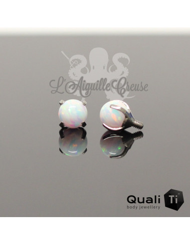 Accessoire QualiTi en titane & opale synthétique de 4 mm , pour 1.6 mm